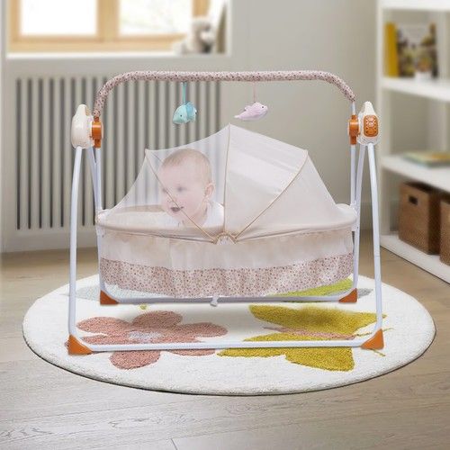 USB Electric Bluetooth Baby Crib Cradle Infant Rocker Sleep Bed Baby Auto-Swing
