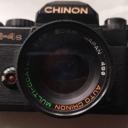 Chinon CE-4s Black 35mm SLR Film Camera with 50mm f/1.7 Lens SPARES OR REPAIR. — image 2