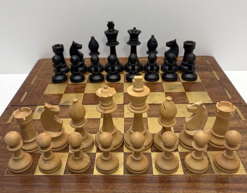 Wooden Chess Pieces King 9cm Complete Classic Design No Board — image 3