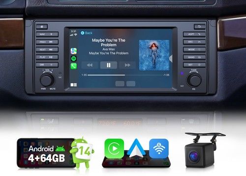 Eonon Android Auto 14 Car Radio Stereo Sat Nav wireless CarPlay WiFi for BMW E39