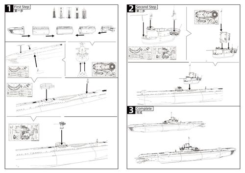 MRY-SFW 1/72  Model Kit  HMS S Class Submarine Sturdy Full Hull Segmented hull — image 6