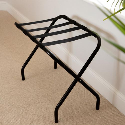 Folding Metal Luggage Rack - Black — image 7
