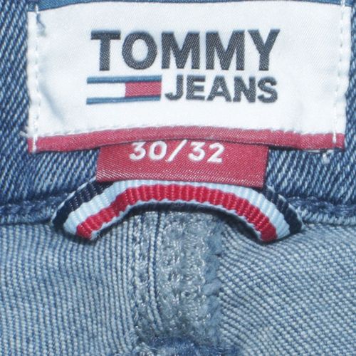 Tommy Jeans Mens Straight Jeans Size M Blue Pockets Logo W30 L32 — image 4