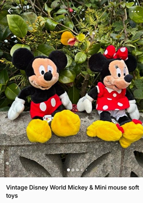 Disney Mickey & Minnie Mouse Plush Soft Toys Set, Small 15-35 cm, Walt Disney