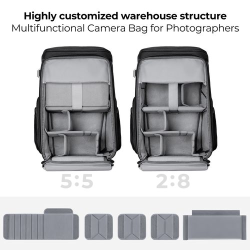 K&F Concept 25L Large Capacity Camera Backpack Storage Bag for DSLR Photography — image 3
