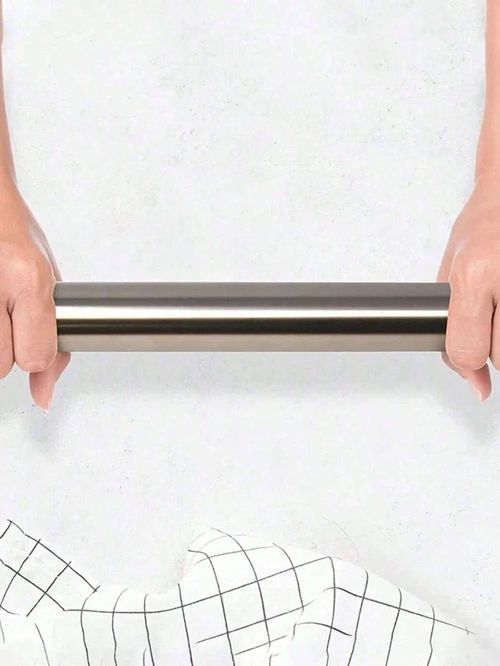 Stainless Steel Rolling Pin, Baking Tool, Non-Stick Dough Roller For Baking — image 4