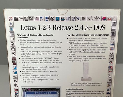 Vintage 1992 Lotus 1-2-3 Release 2.4 for DOS package, disks, manuals, very good — image 4
