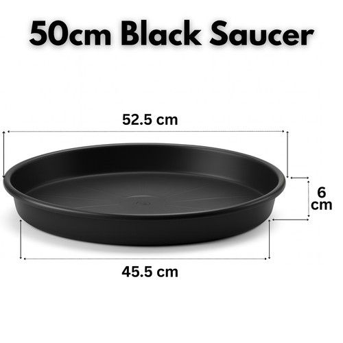 Black Plant Pot Saucers 18cm 25cm 30cm 35cm 40cm 45cm 50cm Choose Pack