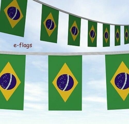 10 20 50 100 1000 Metres Brazil Flags Bunting Bandeira do Brasil Speedy Delivery — image 4