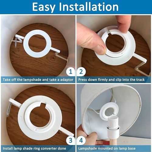 Lampshade Reducer Ring White Reducing Adapter Plate  Washer Light fitting — image 7