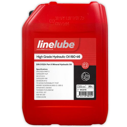 Linelube™ Hydraulic Oil ISO 46 DIN 51524 Part II High Grade - 20 Litres