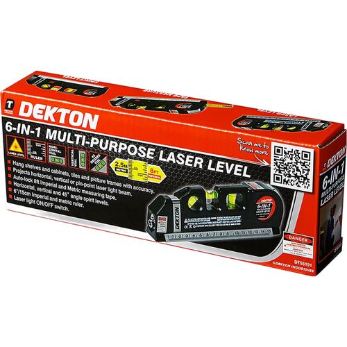 Dekton Multipurpose Horizontal Vertical Pin-point Laser Laser Spirit Level — image 2