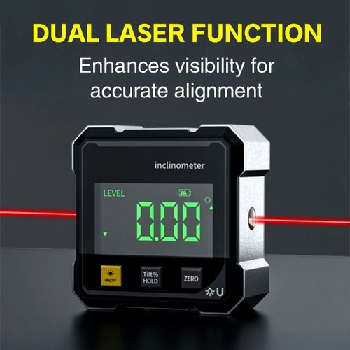 360° Magnetic Digital Angle Gauge Finder With Laser Inclinometer Level Meter UK — image 9