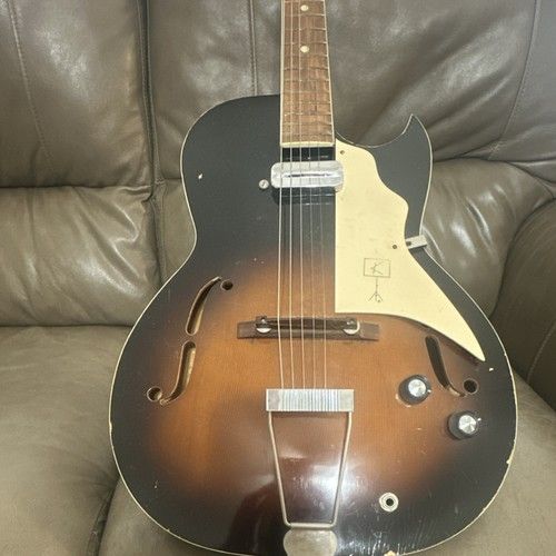 Kay Vintage Hollow Body Electric Guitar 6 String Sunburst SinglePickup early 60s