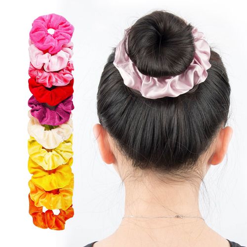 12 PACK HAIR SCRUNCHIES VELVET SCRUNCHY ELASTIC HAIR BANDS HOLDER FREE POSTAGE — image 2