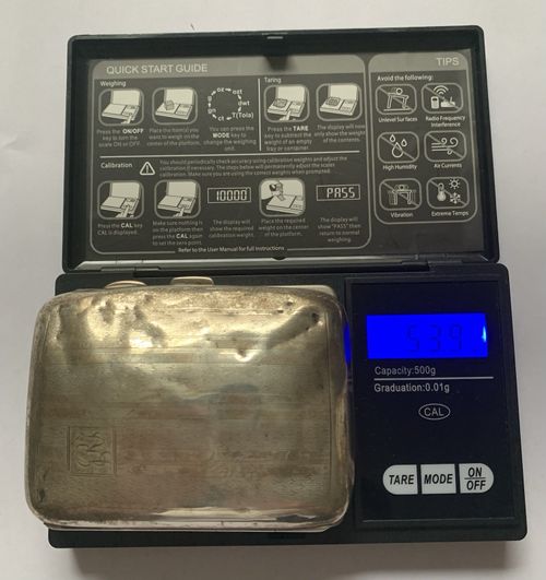 Over 53g Scrap Solid Sterling Silver Cigarette Case Hallmarked 925 — image 1