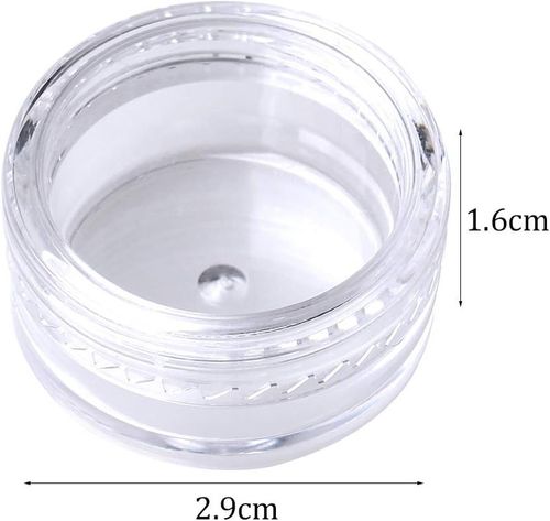 50 Pack 5Ml Empty Plastic Cosmetic Jars with Clear Lids — image 3