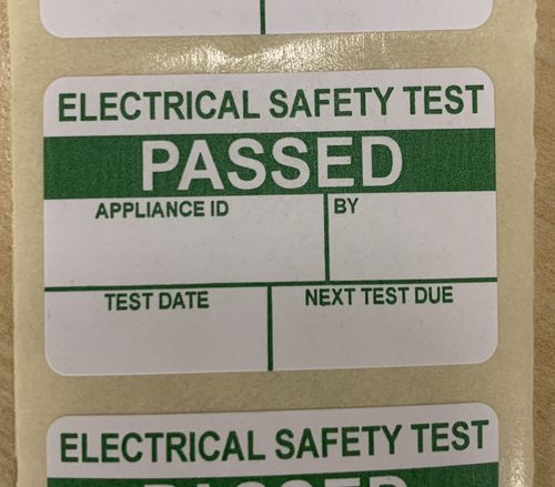 PAT Testing Labels x 500 Passed Stickers Electrical FREE P+P — image 1