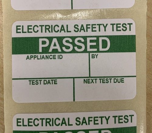 PAT Testing Labels x 500 Passed Stickers Electrical FREE P+P