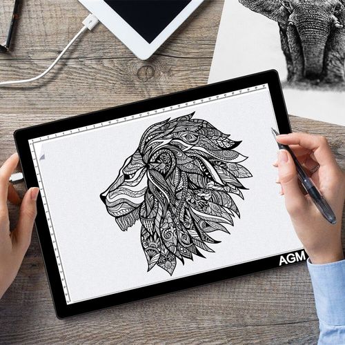A4 LED Drawing Copy Board Tracing Light Pad Stencil Slim Drawing Art Craft Table — image 8