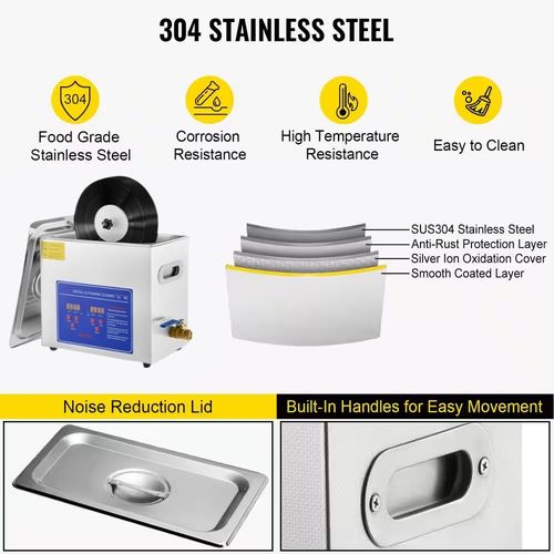 110V/220V 180W Ultrasonic Vinyl Record Cleaner Deep Washing Machine Album Disc — image 6