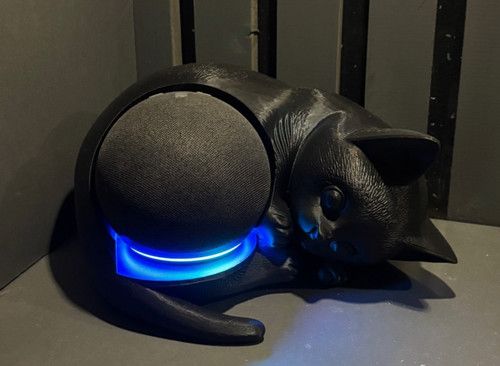 Holder for Amazon Echo Dot 4th & 5th Gen / Alexa - Stand, cat gift, cat ornament