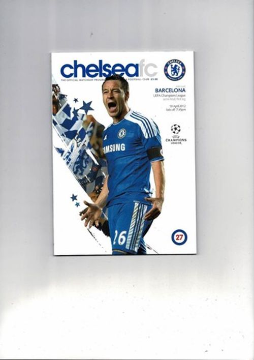 2011/12 Chelsea v Barcelona Champions League Semi Final Football Programme