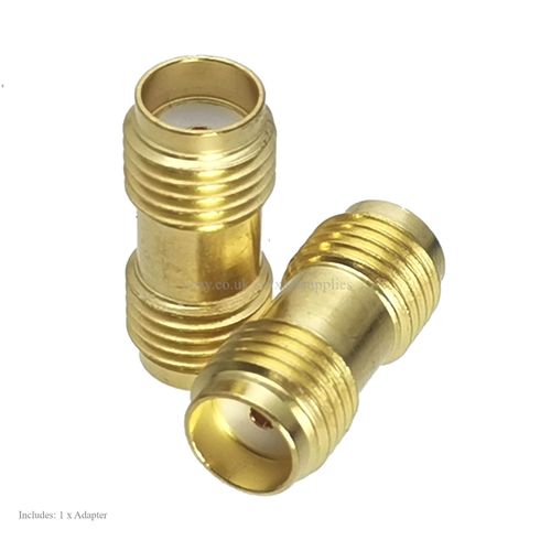 SMA Male to male female, RP-male RP-female Antenna Port Socket Coupler Adapter — image 1