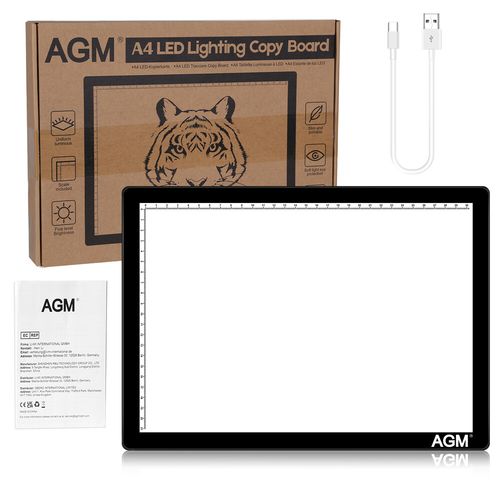 A4 LED Drawing Copy Board Tracing Light Pad Stencil Slim Drawing Art Craft Table — image 10