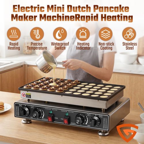Mini Pancake Maker-50p Baker Machine Iron Baker 220V Nonstick Electric universal — image 8