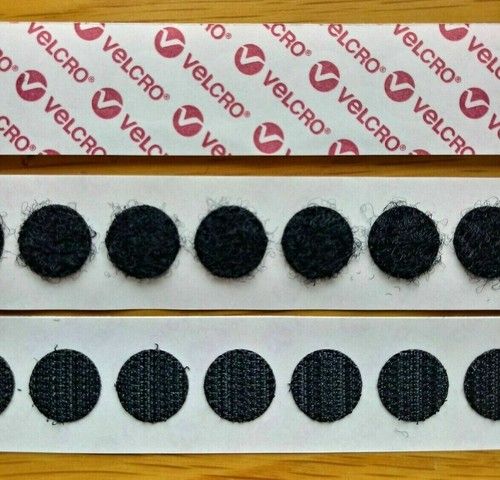 VELCRO® Brand Sticky Self Adhesive Hook And Loop Stick On Dots Black White 13mm