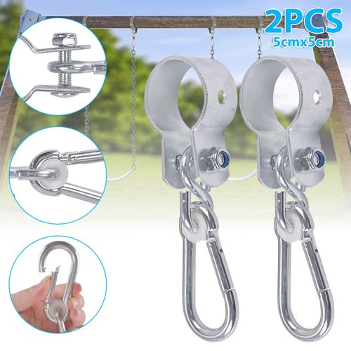 Set of 2 Round Swing hooks/Hangers Ø 50mm x35mm Carabiner Clamp Scaffolding Hook — image 1