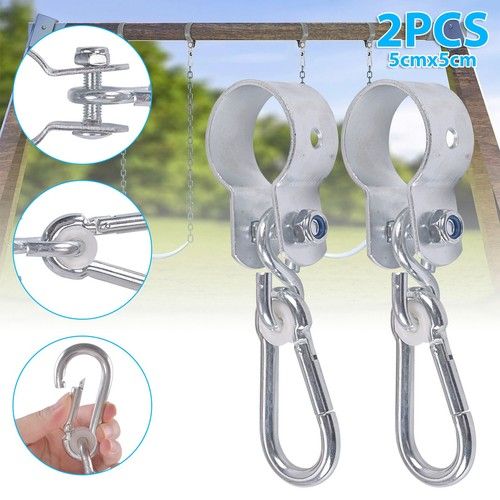 Set of 2 Round Swing hooks/Hangers Ø 50mm x35mm Carabiner Clamp Scaffolding Hook