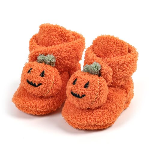 Newborn Baby Boy Girl Pram Shoes Infant Pumpkin Halloween Booties 0-18 Months — image 4