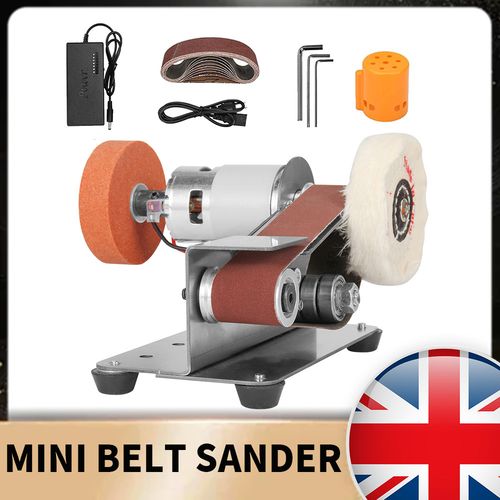 Mini Electric Belt Sander Sharpener Grinder DIY Polishing Machine Sanding Tool — image 1