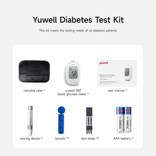 yuwell Blood Sugar Monitor, Diabetes Testing Kit with Test Strips x 50 and...  — image 6