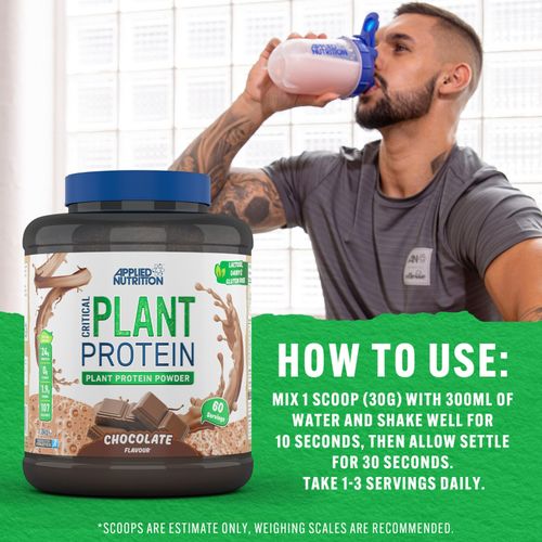 Vegan Protein Powder Critical Plant Based Soy Pea Brown Rice BCAA 60 Servings — image 5