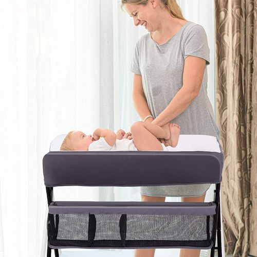 Baby Changer Table Folding Nursery Changing Station Unit with Storage Organizer — image 4