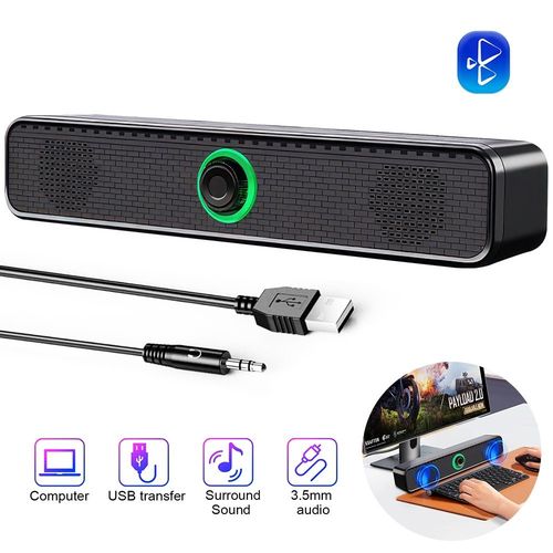 Computer Speakers USB Powered Wired Bluetooth PC Desktop Laptop Speaker Soundbar — image 3