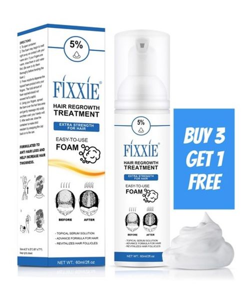 FIXXIE® 5% Hair Regrowth Treatment Hair Loss & Growth Scalp Foam 60ML Men/Women