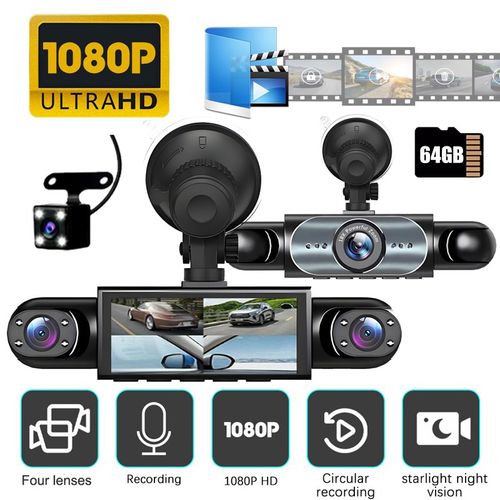 4K Dash Cam Front and Rear Inside Free 64GB Card,Hardwire Kit, 4 Lens Car Camera — image 23