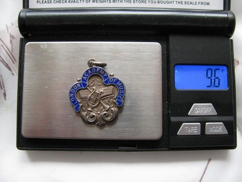 Antique Solid Silver Enamel Fob Medal. not scrap silver