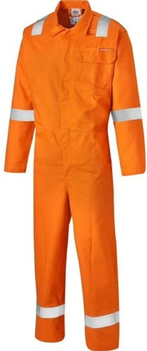 Dickies FR24/7TPNM Flame Retardant AS Everyday Orange Zipped Coverall Hi Viz 