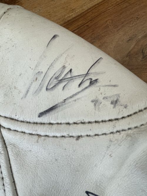 Frank Thomas Vintage Leather Motorcycle Jacket Signed By Multiple TT Riders Rare — image 13