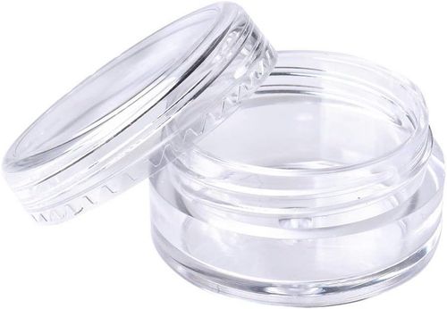 50 Pack 5Ml Empty Plastic Cosmetic Jars with Clear Lids — image 2