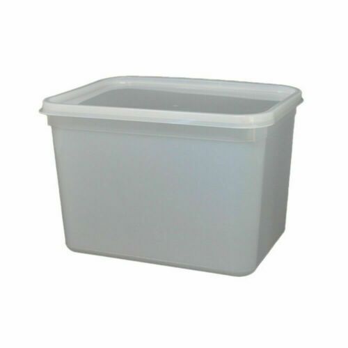 4 Litre Rectangular Ice Cream Tubs with Lids - Kitchen Food Storage Containers