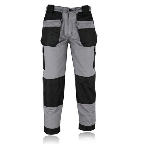 Men's Cargo Trousers Work trouser knee pad pocket Black Grey Heavy duty Pants
