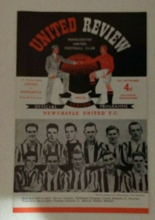 Manchester United Newcastle United Charity Shield 1952 JOB LOT POSTFREE to UK