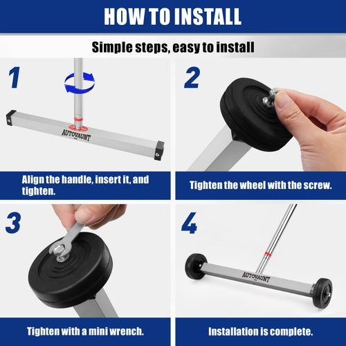 17" Rolling Magnetic Sweeper w/ Wheels Pick Up Nails Screws Adjustable Handle — image 5