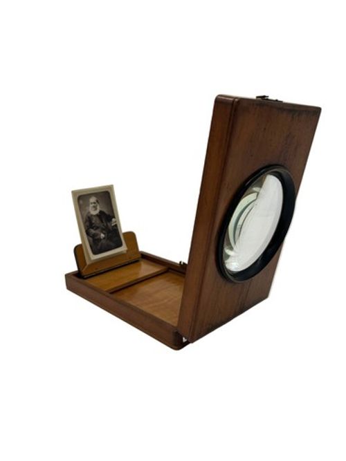 Antique Wooden Graphoscope Victorian/ Edwardian Optical Viewer CDV